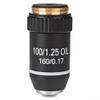 195 Achromatic Objective Lens for Biological Microscope, RMS 20.2mm Thread, 100x Oil Immersion High Magnification Microscope Lens with 4X 20x 40x 60x Options, Oil100X view 1