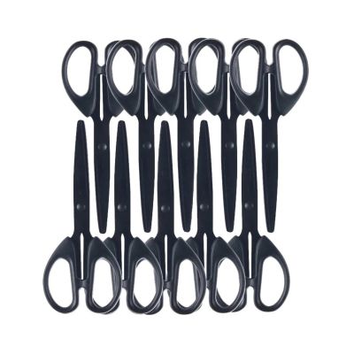 1/3/5/10pcs 160mm Black Blade Scissors Wear-resistant Stainless Steel Not Easy To Glue Durable(10pcs Set)