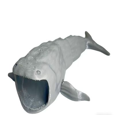 3D Printed Sea Monster Toy, Trevor Henderson Mythical Ocean Predator Model, Highly Detailed Collector Art Piece for Horror Fans, Unique Deep Sea Creature Sculpture (Grey Blup Monster)