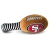San Francisco 49ers Plush Football Rattle by Smilo - Officially Licensed NFL Baby Rattle Toy - Soft Baby Rattle with Bell - for Babies and Toddlers from 3 Months view 1