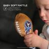 San Francisco 49ers Plush Football Rattle by Smilo - Officially Licensed NFL Baby Rattle Toy - Soft Baby Rattle with Bell - for Babies and Toddlers from 3 Months view 2