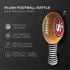 San Francisco 49ers Plush Football Rattle by Smilo - Officially Licensed NFL Baby Rattle Toy - Soft Baby Rattle with Bell - for Babies and Toddlers from 3 Months view 3