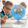 Beaupretty 16cm Rotating Pvc Globe with Metal Base Educational Desk Globe for Students and Office Small Terrestrial Teaching Tool for Classroom and Home Decor view 4