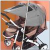 BESPORTBLE Stroller Sunshade Cover UV Protective Full-Cover Waterproof Parasol Awning Accessory Light Gray Cationic Fabric for Outdoor Protection view 3