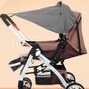 BESPORTBLE Stroller Sunshade Cover UV Protective Full-Cover Waterproof Parasol Awning Accessory Light Gray Cationic Fabric for Outdoor Protection view 4
