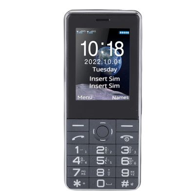 Zopsc Unlocked Cell Phone for Seniors, 2.4 Inch Screen 2G Dual SIM Big Mobile Phone with SOS Emergency, Call Loud Speaker, Alarm Clock, Calculator (Dark Gray)