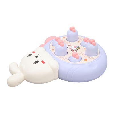 Jonlaki Pounding Game with Cartoon Bunny Design - Safe and Fun Hammering Toy for Family Bonding and Skill Development (Purple)