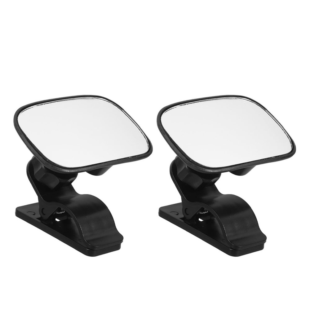 BESPORTBLE Rearview Mirror for Car Backseat 2pcs Clip-on Safety Mirror, Adjustable Wide-angle View, Shatterproof Glass for Rear Facing Car Seats