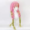 Joaquin Long Pink Green Mixed Cosplay Wig Braided Hair Wig with Bangs for Women Anime Events Party Costume Photography Video Shoots view 2