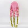 Joaquin Long Pink Green Mixed Cosplay Wig Braided Hair Wig with Bangs for Women Anime Events Party Costume Photography Video Shoots view 4