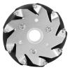 4pcs 100mm Durable Steel Mecanum Wheels Set, Omni Directional Robot Car Wheels with 9 Rubber Rollers, Aluminum Alloy Chassis Wheels for RC Robot Car 14162 view 2