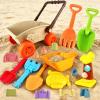 IOKUKI 19 PCS Sand Toys with Extra Large Mesh Bag Including Sand Wagon, Water Wheel, Large Shovels & Rakes, Molds, Castle Kit, Outdoor Beach Toys Tool Set for Kids, Toddlers, Boys and Girls Age 3+ view 2