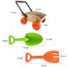 IOKUKI 19 PCS Sand Toys with Extra Large Mesh Bag Including Sand Wagon, Water Wheel, Large Shovels & Rakes, Molds, Castle Kit, Outdoor Beach Toys Tool Set for Kids, Toddlers, Boys and Girls Age 3+ view 3