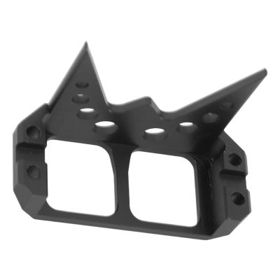 Jonlaki Aluminum Alloy Steering Servo Guard Armor Cover for /10 RC Crawler Rock Bouncer Capra Wraith Rig Upgrade Parts (Black)