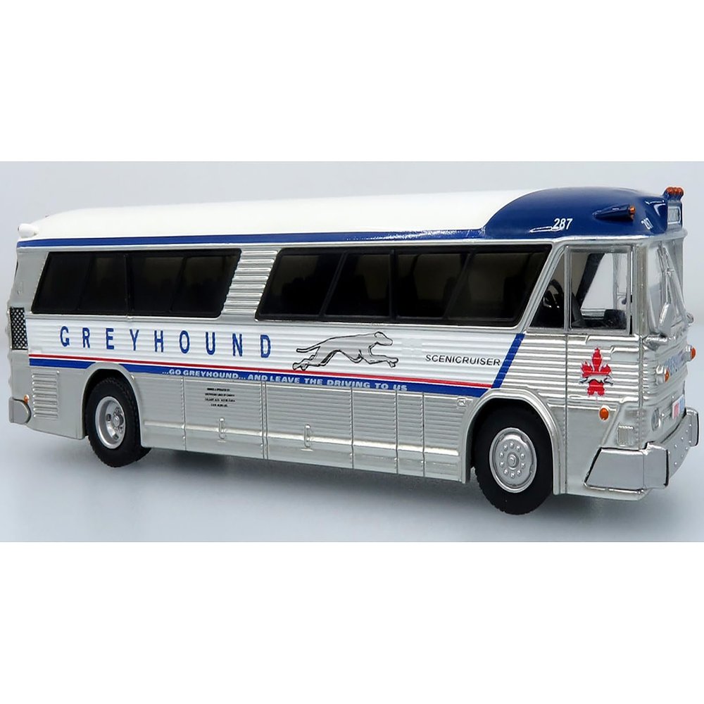 1964 MCI MC-5A Bus Grey Hound Canada White with Blue Stripes Vintage Bus & Motorcoach Collection Limited Edition to 504 Pieces Worldwide 1/87 (HO) Diecast Model 87-0629