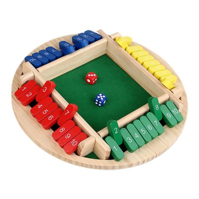 Shut The Box Board Game Wooden Tabletop Educational Board Game