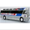 1964 MCI MC-5A Bus Brewster Gray Line Silver with Blue and Red Stripes Vintage Bus & Motorcoach Collection Limited Edition to 504 Pieces Worldwide 1/87 (HO) Diecast Model 87-0628 view 1