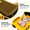 Pemberly Row Toddler Ride-On Excavator Digger Truck, Yellow, Durable PP Body, HDPE Wheels, Functional Arm with Built-in Sounds, Storage Seat, Construction-Inspired Outdoor Toy for Kids Age 3+ view 4