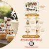 13PCS Love Is Brewing Bridal Shower Decorations Cupcake Cake Toppers Leopard Print Coffee Cake Decorations for Cafe Bar Bachelorette Bridal Shower Wedding Shower Party Favors Supplies view 4