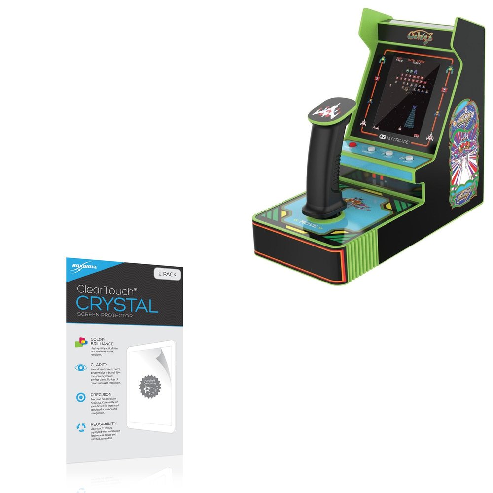 BoxWave Screen Protector Compatible with My Arcade Galaga Joystick Player (3.2 in) - ClearTouch Crystal (2-Pack), HD Film Skin - Shields from Scratches