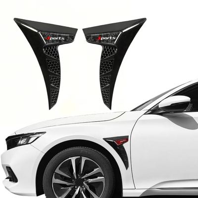 EAGRI 2 Pcs Car Spoiler for Ford Maverick 2026 2025 2024 2023 2022, Side Fender Vents Decoration Air Flow Intake Sticker Auto Exterior Shark Gills,Black