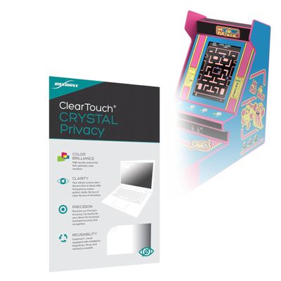 BoxWave Screen Protector Compatible with My Arcade Ms. Pac-Man Joystick Player (3.5 in) - ClearTouch Crystal Privacy (2-Pack), Privacy Screen Protector Flexible Film Clear