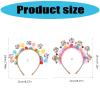 DLOULP Multicolored Oven Bake Clay Hairband Childrens Festival Addition Sparkling Stone Deck Not Irritating Plan Lovely Candy Themed Hair Addition view 3