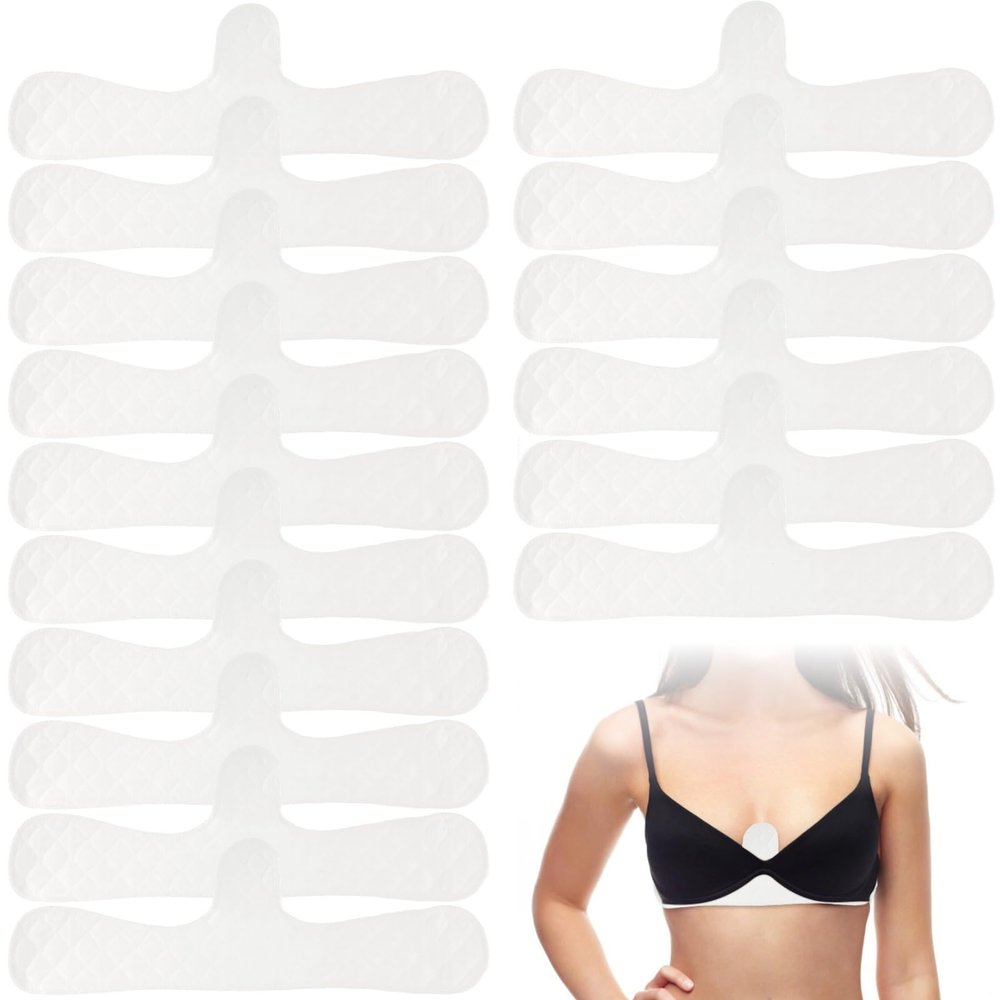 12 Pcs Reusable Cotton Nursing Pads, Absorbent Bra Liners, 18.1 In Soft Breathable Breast Pads, White