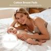 12 Pcs Reusable Cotton Nursing Pads, Absorbent Bra Liners, 18.1 In Soft Breathable Breast Pads, White view 2