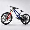 Mountain Bike Ornament,1:6 Scale Mountain Bike Toy DS Die-Cast Mini Finger Bicycle Model Desktop Decoration Scale Men Toy DH Alloy Bike Action Figurine Toy for Cake Topper Crafts (blue-39) view 3