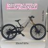 Mountain Bike Ornament,1:6 Scale Mountain Bike Toy DS Die-Cast Mini Finger Bicycle Model Desktop Decoration Scale Men Toy DH Alloy Bike Action Figurine Toy for Cake Topper Crafts (green-39) view 2