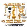 Rc Upgrades Parts For Wltoys 144001 144002 144010 1/14 RC Car Accessories Metal Upgrade Parts Kits For Swing Arm Link Rod Steering Block(Yellow) view 1
