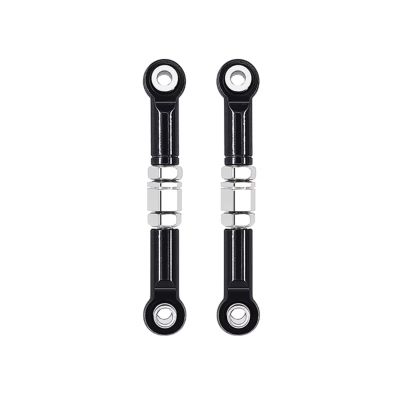 Rc Connecting Rod Models For MJX H16 16207 16208 16209 16210 1/16 2pcs Metal Front Steering Rod Links RC Car Upgrades Parts Accessories(Black)