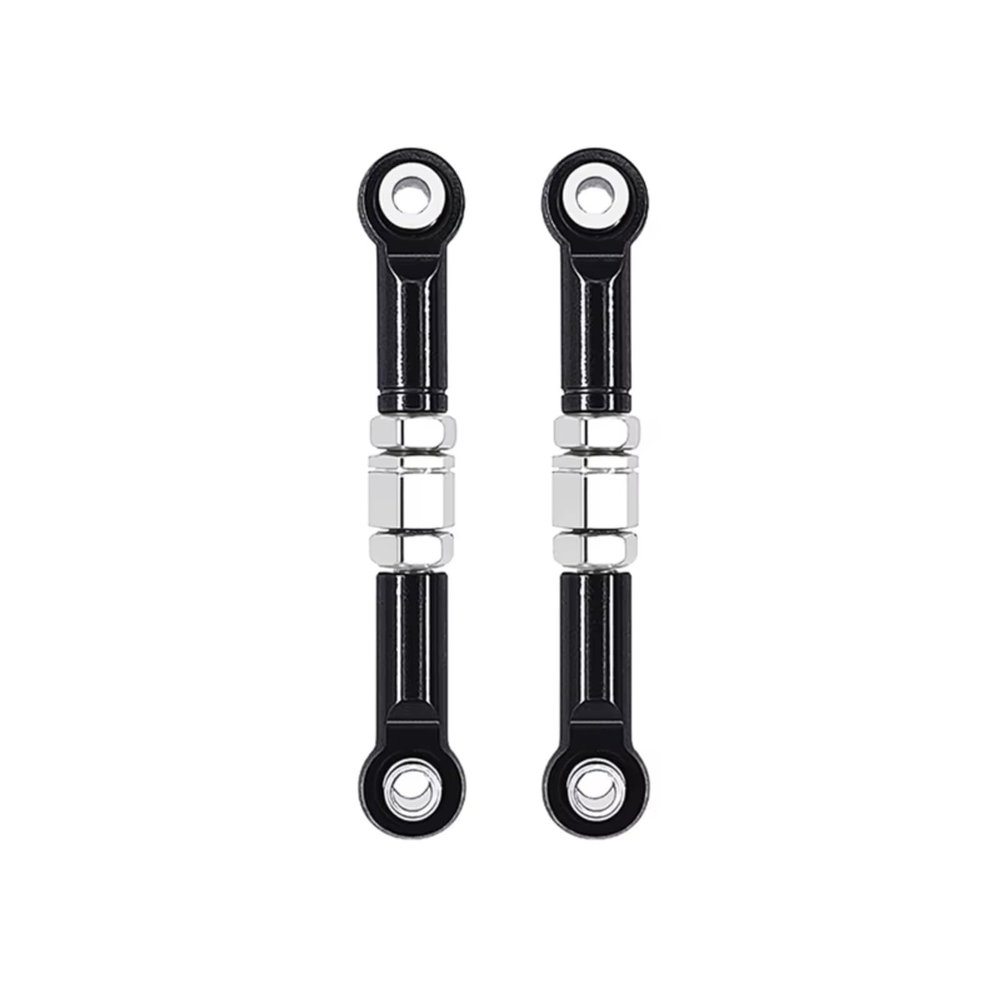 Rc Connecting Rod Models For MJX H16 16207 16208 16209 16210 1/16 2pcs Metal Front Steering Rod Links RC Car Upgrades Parts Accessories(Black)