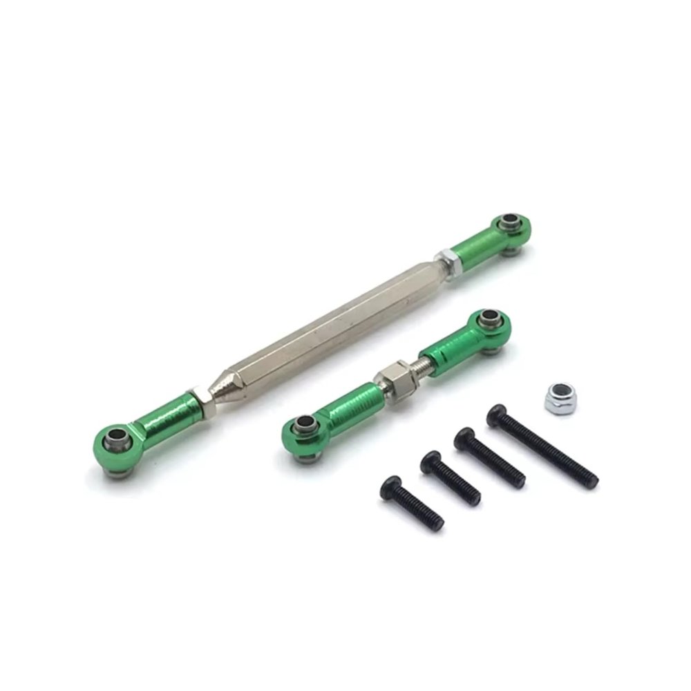 Rc Connecting Rod Models For MangNiu D90 D91 D96 For MN98 99S V1 1/12 Metal Upgrade Steering Gear Pull Rod Remote Control Car Parts Accessories(Green)