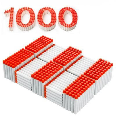 1000PCS Refill Darts Bullets Ammo Pack Compatible for Nerf N-Strike Elite 2.0 Series DinoSquad Work with All Elite Blasters White