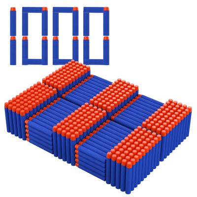 1000PCS Refill Darts Bullets Ammo Pack Compatible for Nerf N-Strike Elite 2.0 Series DinoSquad Work with All Elite Blasters Blue