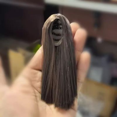 ORIELOAN 1/6 Scale Female Action Figure Head Wigs, 12 inches Head Sculpture Hair Wig Cap Accessory, 1/6 Scale BJD Doll Head Wigs Silk Long Curly Doll Hair (A39)