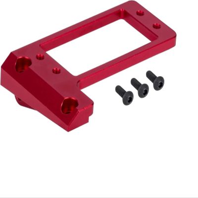 For Capra Servo Mount, Aluminum Behind Front Axle Servo Mount for 1/10 RC Crawler Parts confident(Red)