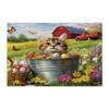 Spring Easter Exotic Shorthair Cat Jigsaw Puzzles for Adults 1000 Piece, Farmhouse Barn Kitten Wooden Printed Puzzles, Country Pet Pattern Decor for Home Entertainment view 1