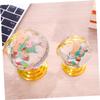 DIYEAH Crystal Globe Desk Ornament 80mm Tabletop Rotating Globe Model Craft for Home Office Study view 4