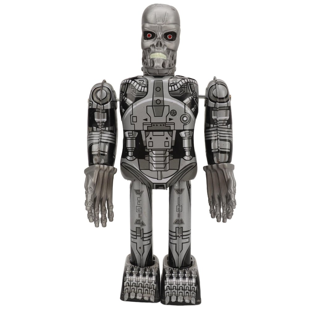 SUNGOOYUE Wind Up Toys Vintage Skull Robot, Retro Tinplate Collectible Walking Toy for Adults, Perfect Themed Parties and Collectors