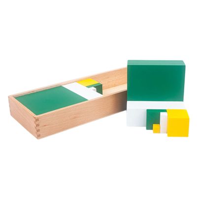 HLS maoyi Montessori Wooden 2/3 Times Cube, Auxiliary Tool Early Mathematics Teaching Educational Preschool Training Math Learn Toys,Triple