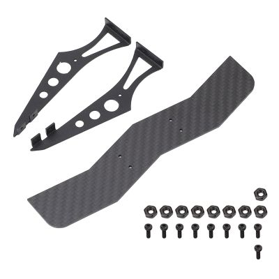 Carbon Fiber RC Car Tail Wing, Universal Rear Spoiler for 1/10 Scale RC Cars, Lightweight High - Strength Rear Wing with Brackets for TT02 XV01 PTG2 Drift Racing
