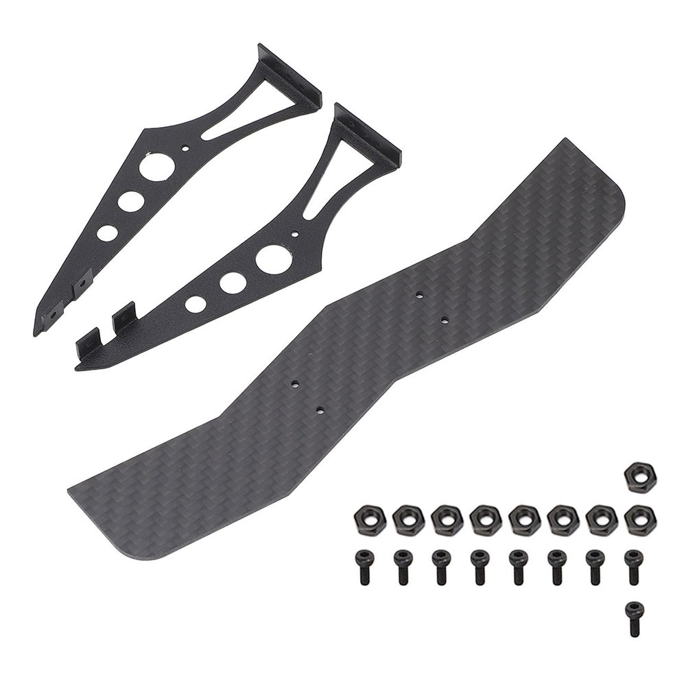 Carbon Fiber RC Car Tail Wing, Universal Rear Spoiler for 1/10 Scale RC Cars, Lightweight High - Strength Rear Wing with Brackets for TT02 XV01 PTG2 Drift Racing