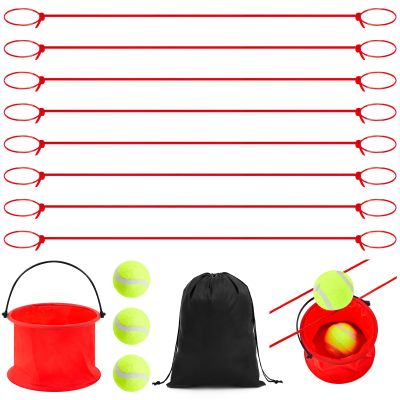 Soulchen 13 Pcs Team Building Game Set with Bucket and Balls, Red