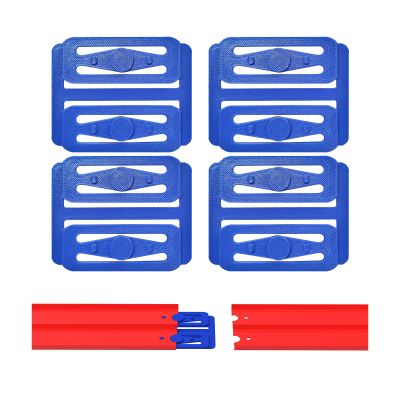 K TOMOTO Racetrack Connectors Compatible with Hot Wheels | Track Spacers, 2, 4 or 6 Lane Options (4 Pack)