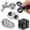 5PCS Fidget Toys Set EDC Spinner, Office Desk & Sensory Toys for Adults Teens, Cool Handheld Gadgets with Fidget Chain, Christmas Stocking Stuffer Party Favor, Birthday Gift Options for Men view 1