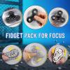 5PCS Fidget Toys Set EDC Spinner, Office Desk & Sensory Toys for Adults Teens, Cool Handheld Gadgets with Fidget Chain, Christmas Stocking Stuffer Party Favor, Birthday Gift Options for Men view 3