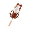 Nurnesy Horse Stick Toy Plush Soft Cartoon Hobby Horse Toy Head Stick with Wood Wheels and Thickened Handle for Kids Toddlers (Coffee) view 4